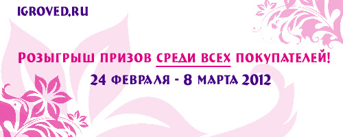 Акция 24 февраля - 8 марта 2012 в Игроведе: сделайте заказ и участвуйте в розыгрыше призов!