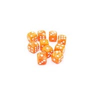 Набор кубиков STUFF PRO d6 (10 шт., 16мм, нефритовые) оранжевые