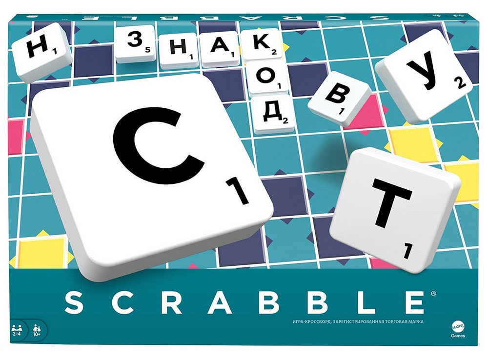 Коробка настольной игры Скрабл (Scrabble) 