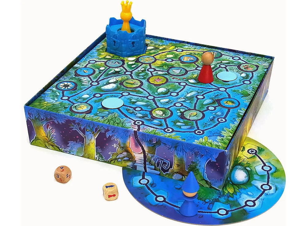 Игровое поле и компоненты настольной игры Заколдованная башня