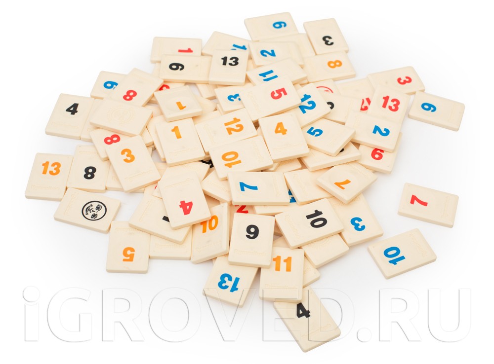 Компоненты настольной игры Руммикуб (Rummikub)