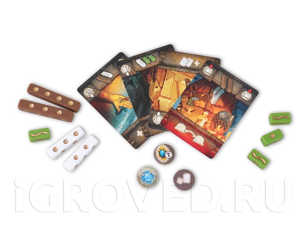 Компоненты настольной игры Нагараджа (Nagaraja)