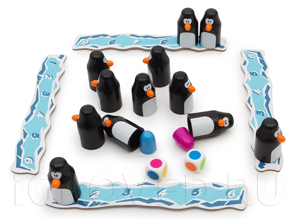 Пингвины спешат в гнезда, чтобы укрыть невылупившихся малышей. Настольная игра Земля пингвинов (Pengoloo)