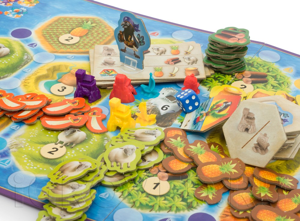 Компоненты настольной игры Колонизаторы Junior