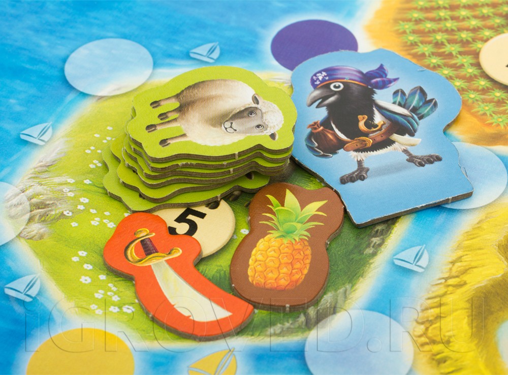 Компоненты настольной игры Колонизаторы Junior
