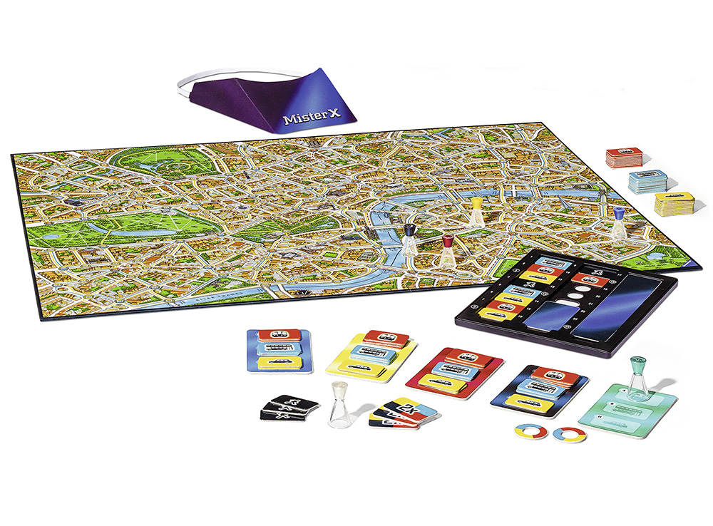Компоненты настольной игры Скотланд Ярд (Scotland Yard)