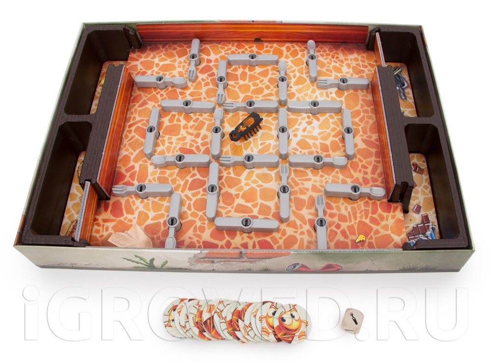 Компоненты настольной игры Кукарача (Kakerlakak)