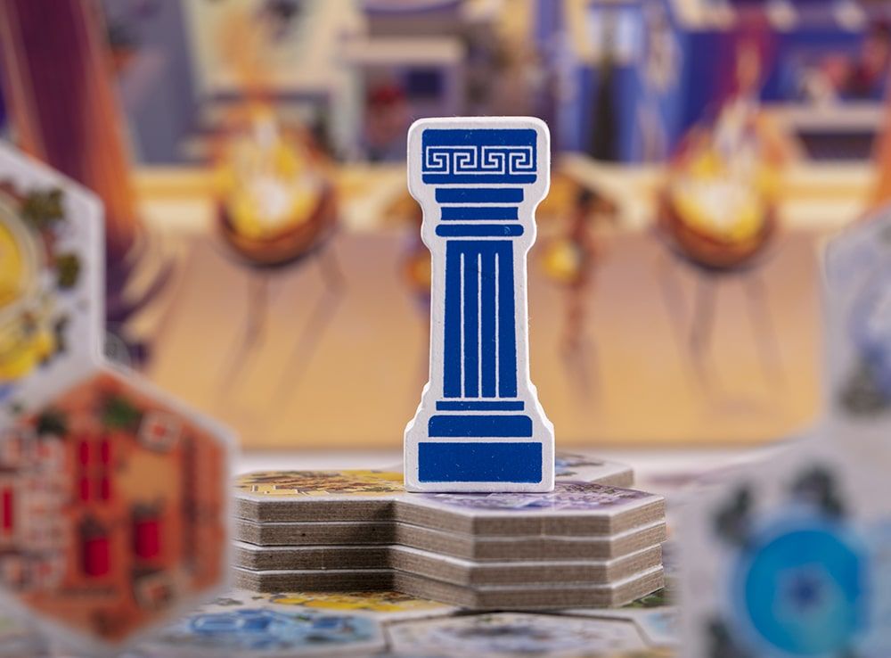 Компоненты настольной игры Акрополис