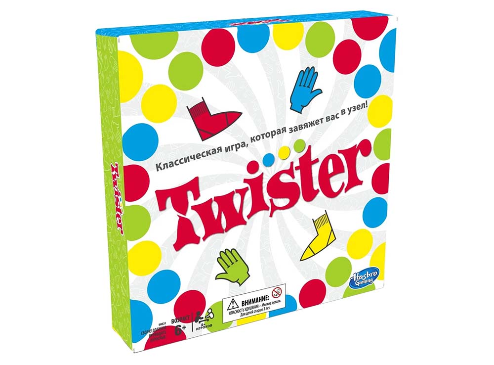 Коробка настольной игры Твистер (Hasbro, Twister)