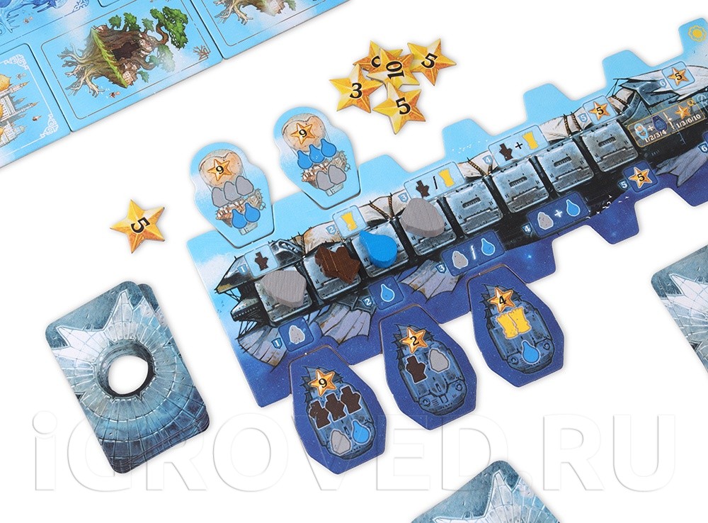 Компоненты настольной игры Солания (Solenia)
