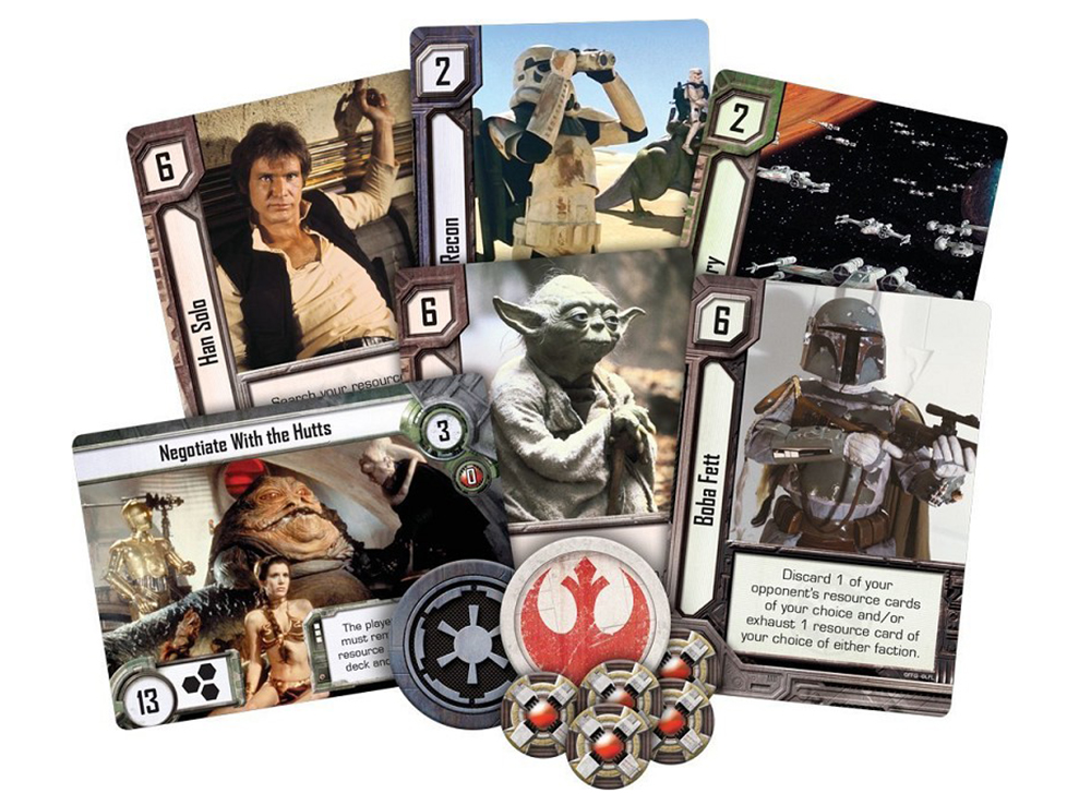 Компоненты настольной игры Star Wars: Empire vs Rebellion 