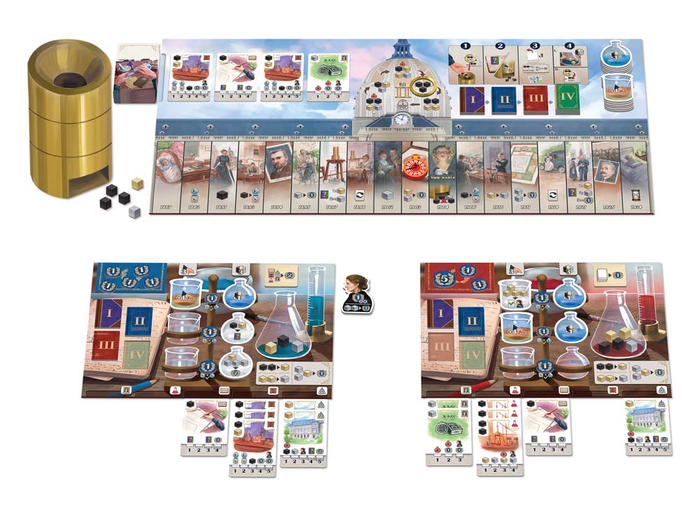 Игровой процесс настольной игры По стопам Марии Кюри