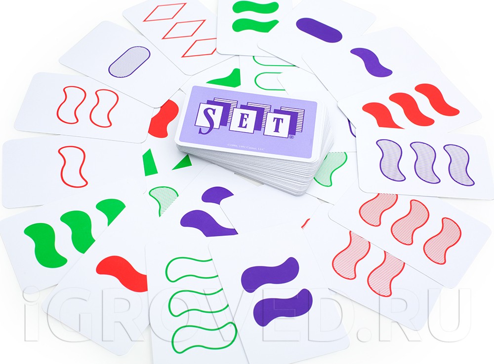 Компоненты настольной игры Сет (Set)