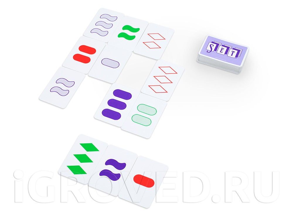 Игровой процесс настольной игры Сет (Set)