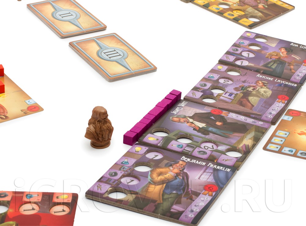 Игровой процесс настольной игры Легендарные изобретатели (Legendary Inventors)