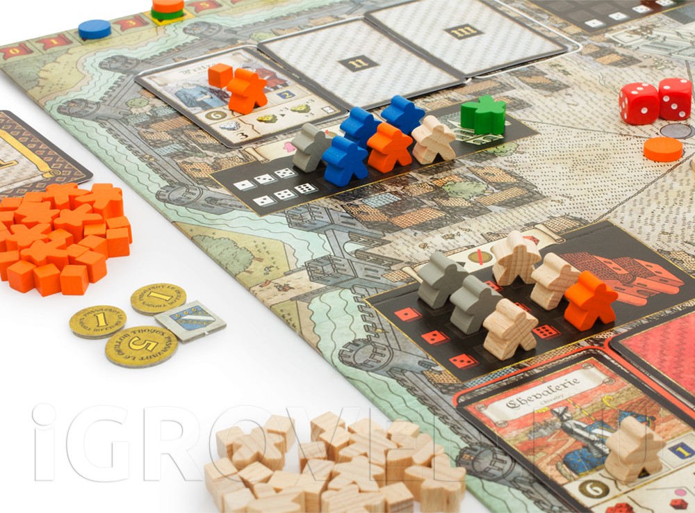 Игровой процесс настольной игры Труа (Troyes)