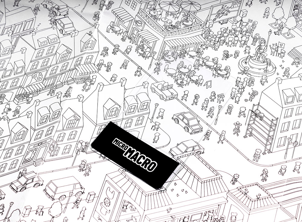 Карта города в настольной игре МикроМакро: Город Улик. Надземка