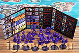 Набор компонентов для шестого игрока: 2 подношения, 6 маркеров территорий, 8 фигурок флотилий, 8 фигурок войск, 3 фигурки титанов и ширма
