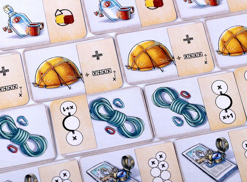 Компоненты настольной игры Трек 12: Гималаи