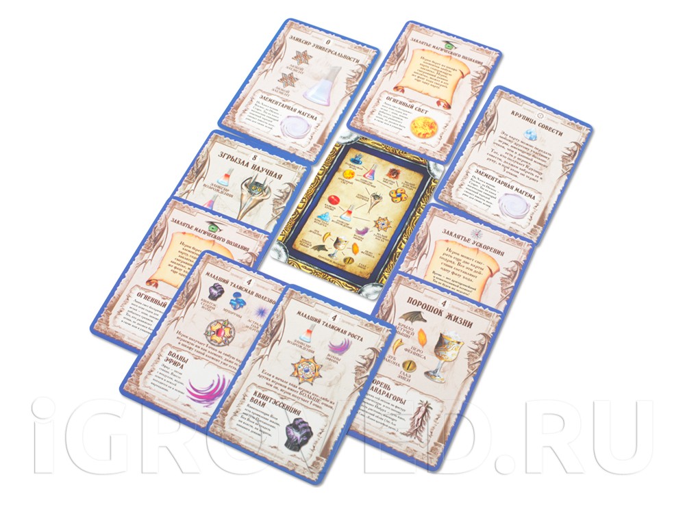 Игровой процесс настольной игры Зельеварение. Универcитетский курс